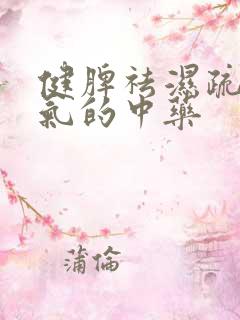 健脾祛湿疏肝理气的中药