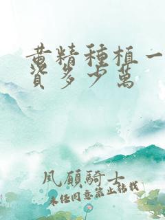 黄精种植一亩投资多少万 黄精种植一亩投资多少万