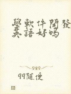 学软件开发需要英语好吗