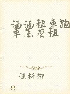 滴滴租车跑网约车怎么租