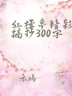 红楼梦精彩文段摘抄300字 红楼梦精彩文段摘抄300字