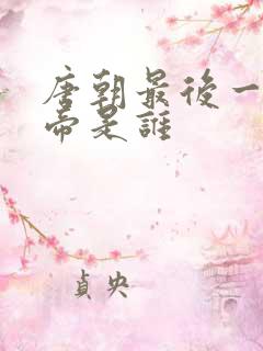 唐朝最后一个皇帝是谁