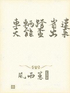 车辆跨省违章几天能查出来