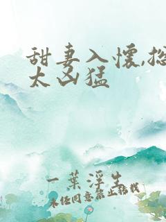 甜妻入怀,总裁太凶猛