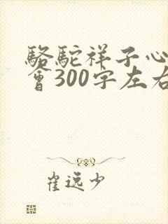 骆驼祥子心得体会300字左右