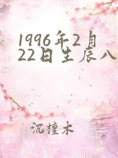 1996年2月22日生辰八字