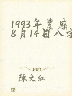 1993年农历8月14日八字