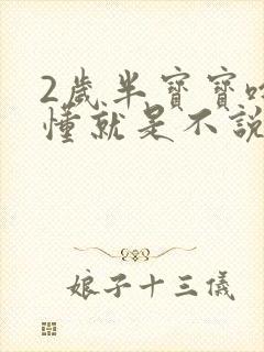 2岁半宝宝啥都懂就是不说话