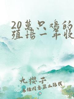 20万只鸡的养殖场一年收益