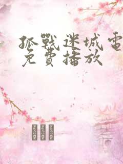 孤战迷城电视剧免费播放