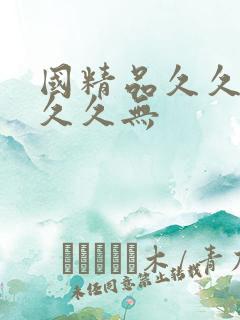 国精品久久久久久久无 国精品久久久久久久无