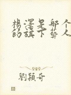 杨泽是哪个公司的旗下艺人