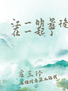 江一明最后和谁在一起了