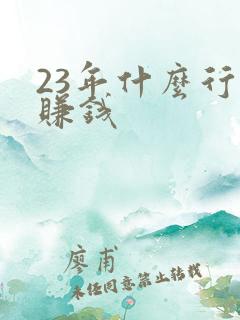 23年什么行业赚钱