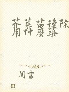 芥菜苗后除草剂用什么药