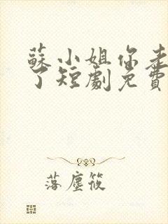 苏小姐你老公掉了短剧免费观看