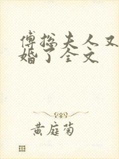 傅总夫人又闹离婚了全文 傅总夫人又闹离婚了全文