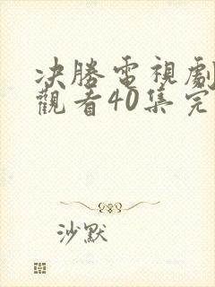 决胜电视剧免费观看40集完整版