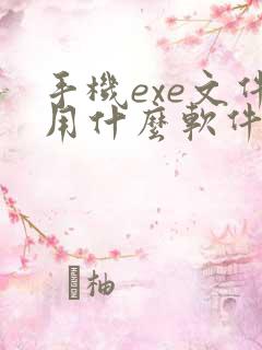 手机exe文件用什么软件打开方式