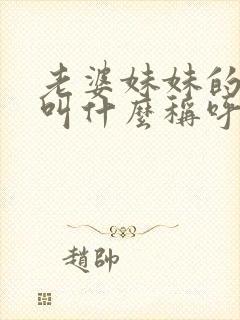 老婆妹妹的儿子叫什么称呼
