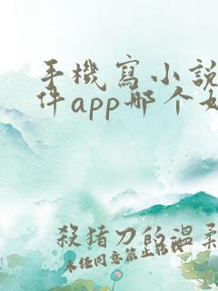 手机写小说的软件app哪个好