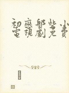 初恋那些小事儿电视剧免费全集
