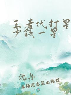 王者代打星耀多少钱一星 王者代打星耀多少钱一星