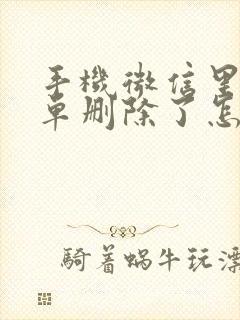 手机微信里的账单删除了怎么恢复