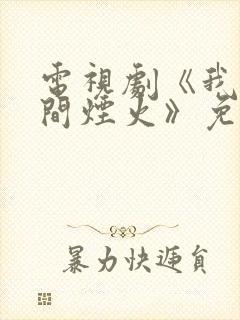 电视剧《我的人间烟火》免费观看全集