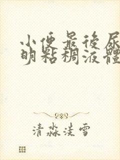 小便最后尿出透明粘稠液体