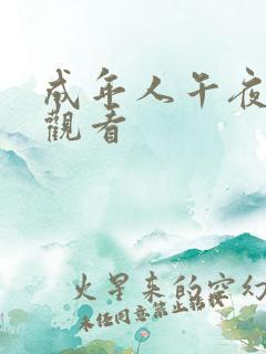 成年人午夜在线观看