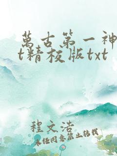万古第一神txt精校版txt