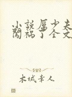小说厉少夫人又闯祸了全文免费阅读