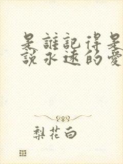 是谁记得是谁先说永远的爱我是什么歌