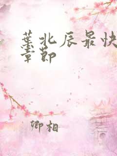 叶北辰最快更新章节
