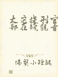 大宋提刑官第一部在线观看