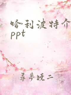 哈利波特介绍书ppt