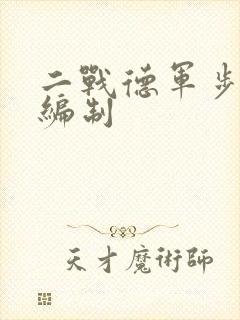 二战德军步兵班编制