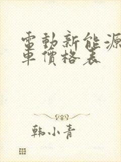 电动新能源小汽车价格表 电动新能源小汽车价格表