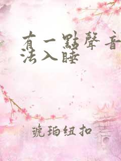 有一点声音就无法入睡