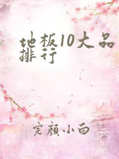 地板10大品牌排行