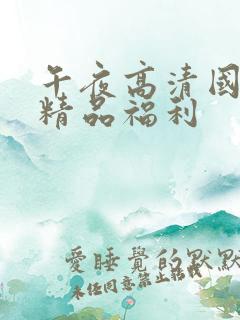 午夜高清国产拍精品福利