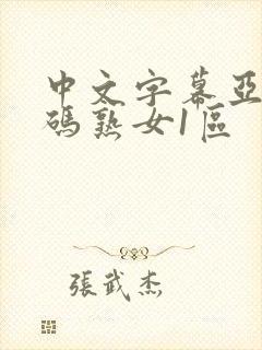 中文字幕亚洲乱码熟女1区