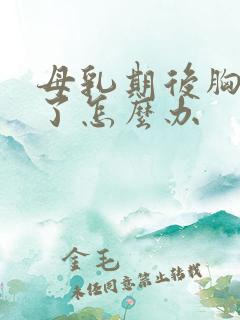 母乳期后胸变小了怎么办