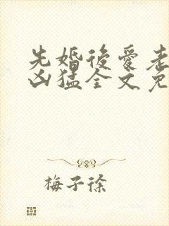 先婚后爱老公很凶猛全文免费阅读