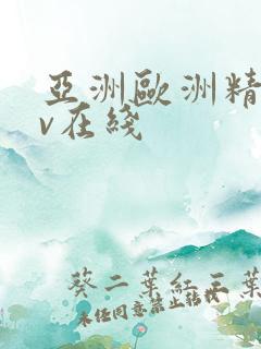 亚洲欧洲精品av在线