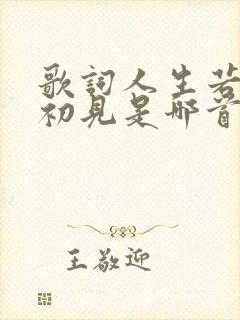 歌词人生若只如初见是哪首歌里的 歌词人生若只如初见是哪首歌里的