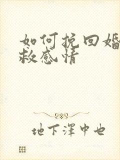 如何挽回婚姻挽救感情