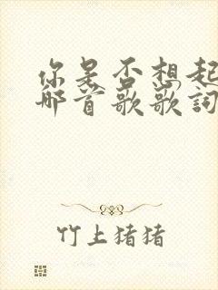 你是否想起我是哪首歌歌词