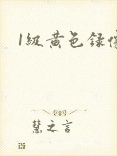 1级黄色录像.